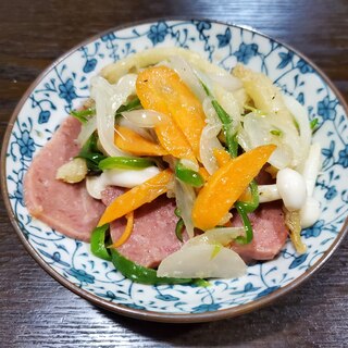 残り物とスパム炒め